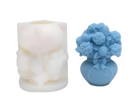 Molde silicona ramo con florero 